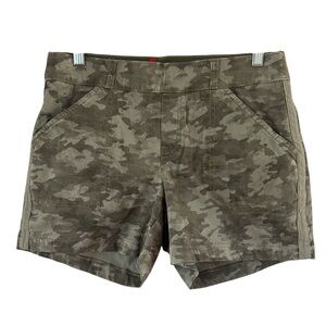 SPANX Gray Camo Twill Stretch Shorts Urban Camouflage size Medium
